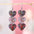 Wholesale  Valentine's Day Love Acrylic Triple Pendant Earrings