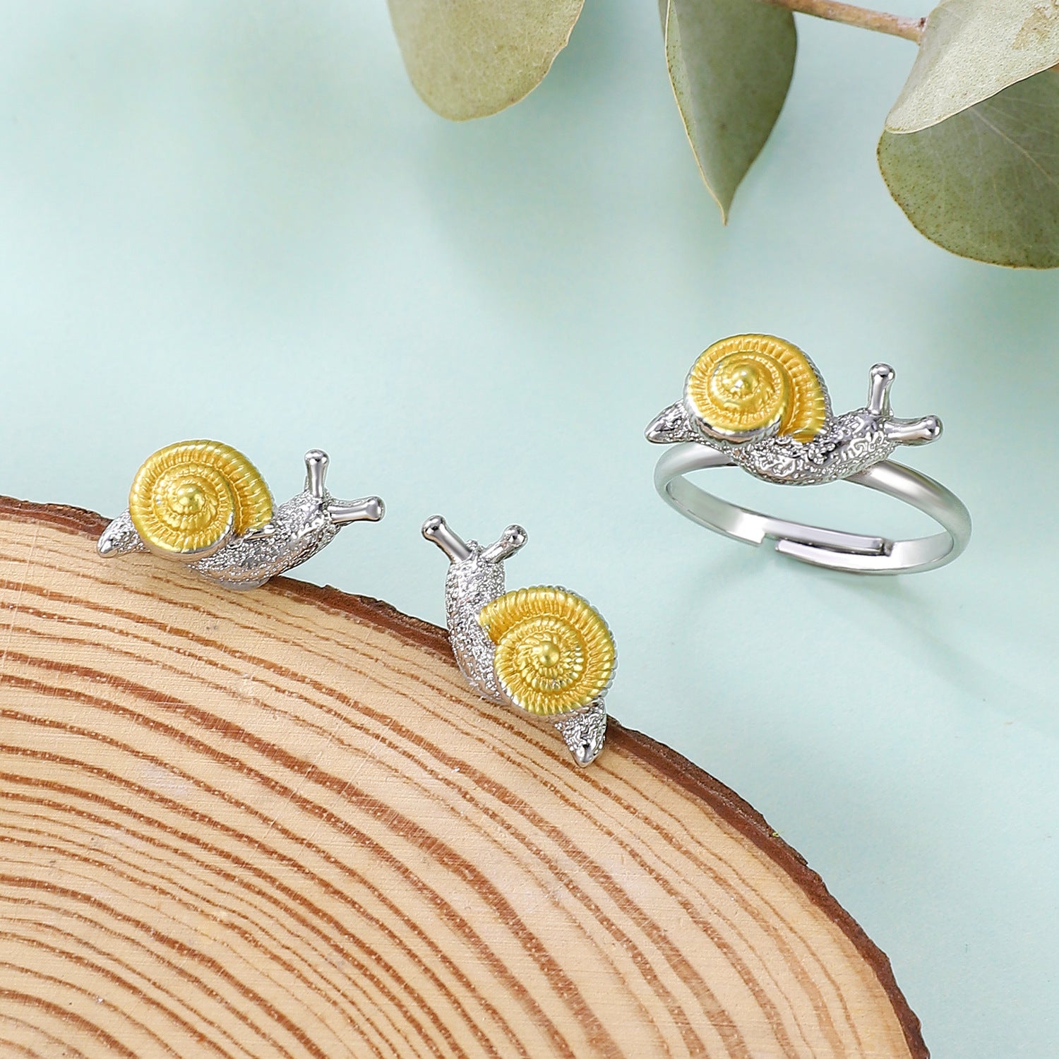 Wholesale alloy snail earrings ring