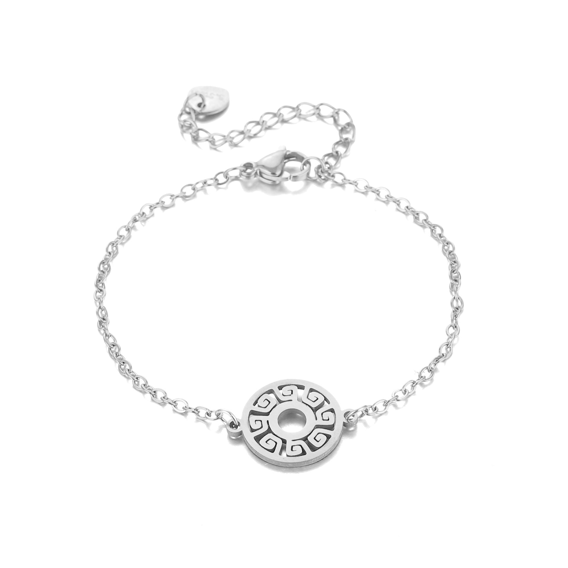 Wholesale Stainless Steel Geometric Round Bracelet Polished Creative Women S Everyday Jewelry Accessory Anniversary Gift For Resale
