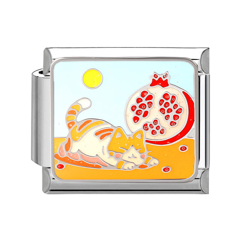 Wholesale Italian Charm Bracelet 9mm DIY Cute  vintage-style Creative Stainless Steel Composable Bracelet