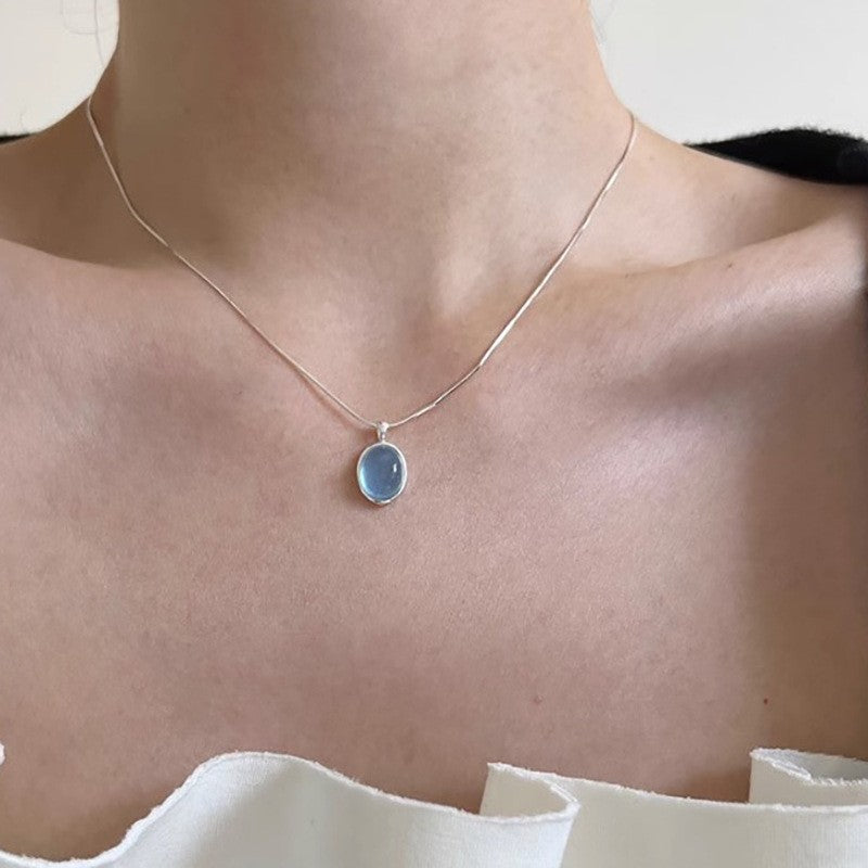 Wholesale Moonstone Light Luxury Pendant Necklace Choker Necklaces ACC-NE-LiuYing001