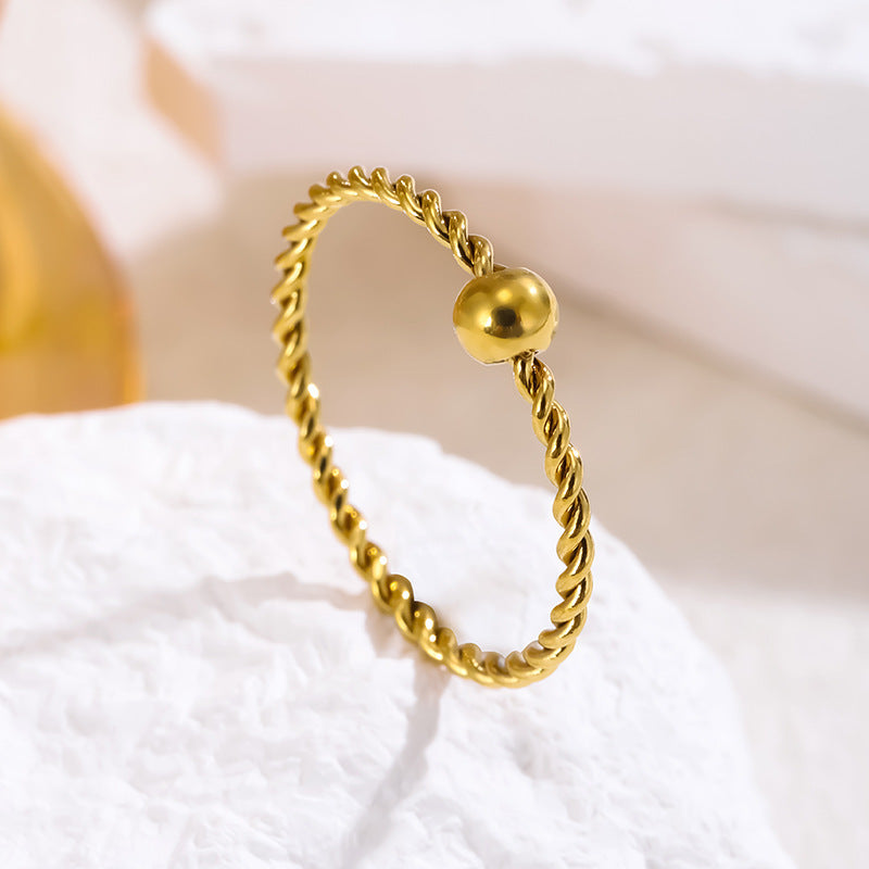 Wholesale Titanium steel twist ring