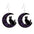 Wholesale 2 pairs/pack  Halloween Gothic Style Dark Moth Crow Black Cat Moon Wooden Skull Mushroom Earrings