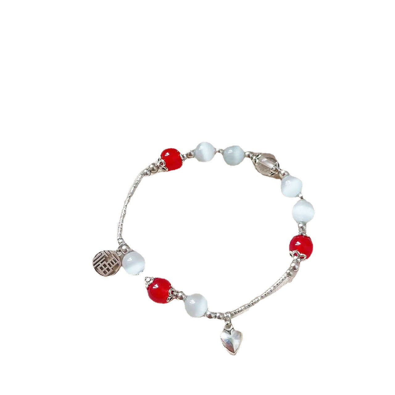 Wholesale  Cat' s Eye Bell Love Elastic Cord Bracelet