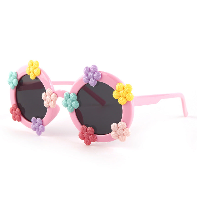 Wholesale children's small flower sunglasses