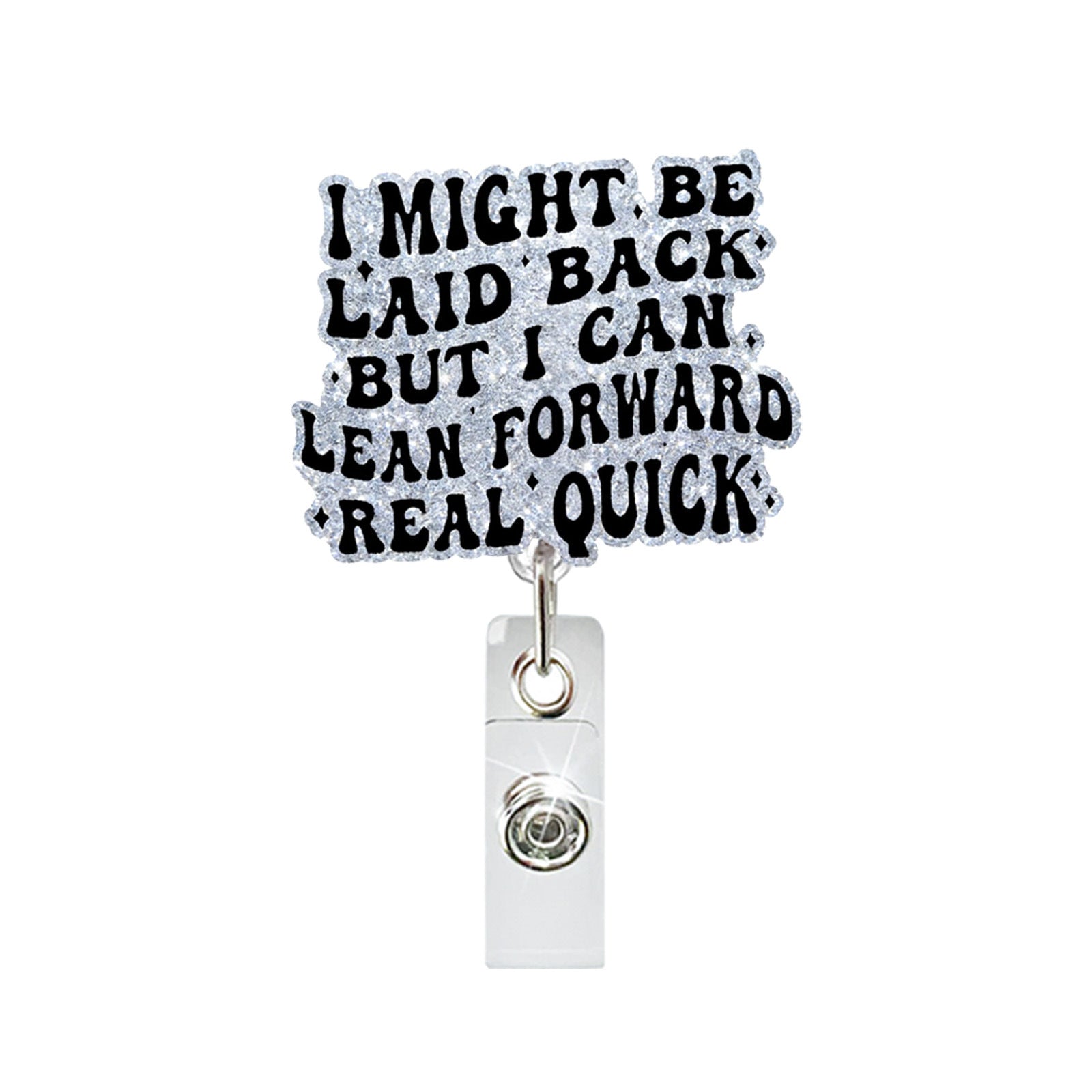 Wholesale Humorous Kiwi Quote Acrylic Retractable Badge Reel Fashion Accessory for Everyday Gift Boutique Resale
