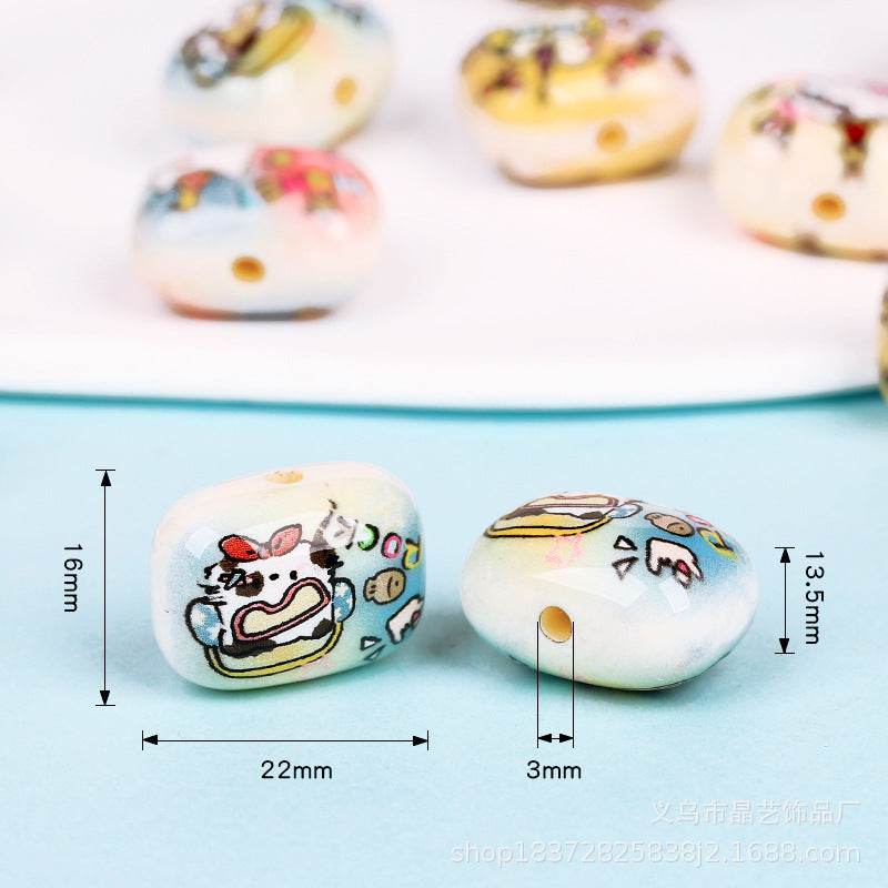 Wholesale random  10pcs Cute dog-shaped Focal Beads DIY Bead Accessories ACCVIP