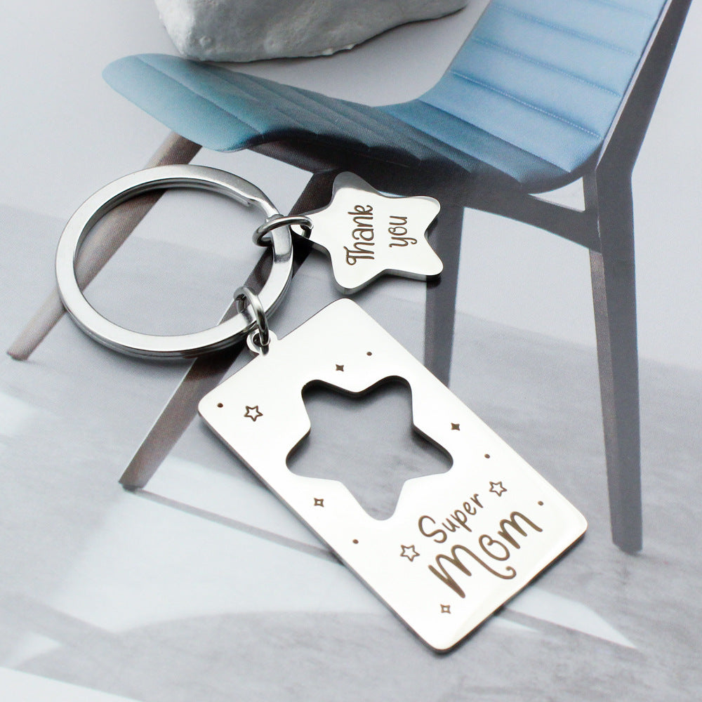 Wholesale Mother' s Day Stainless Steel Keychain