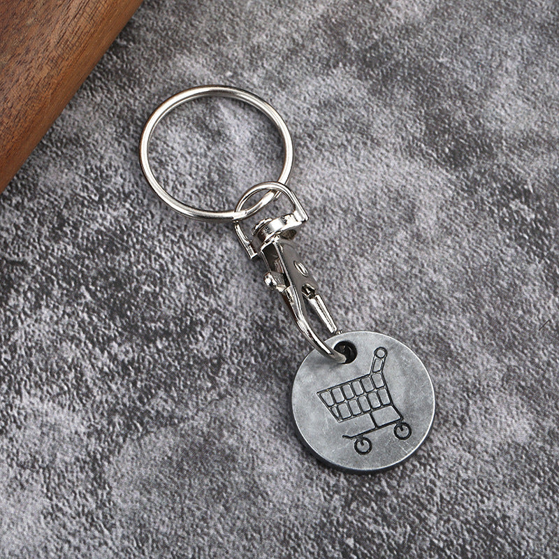 Wholesale Supermarket Shopping Cart Metal Keychains ACC-KC-YuJia007