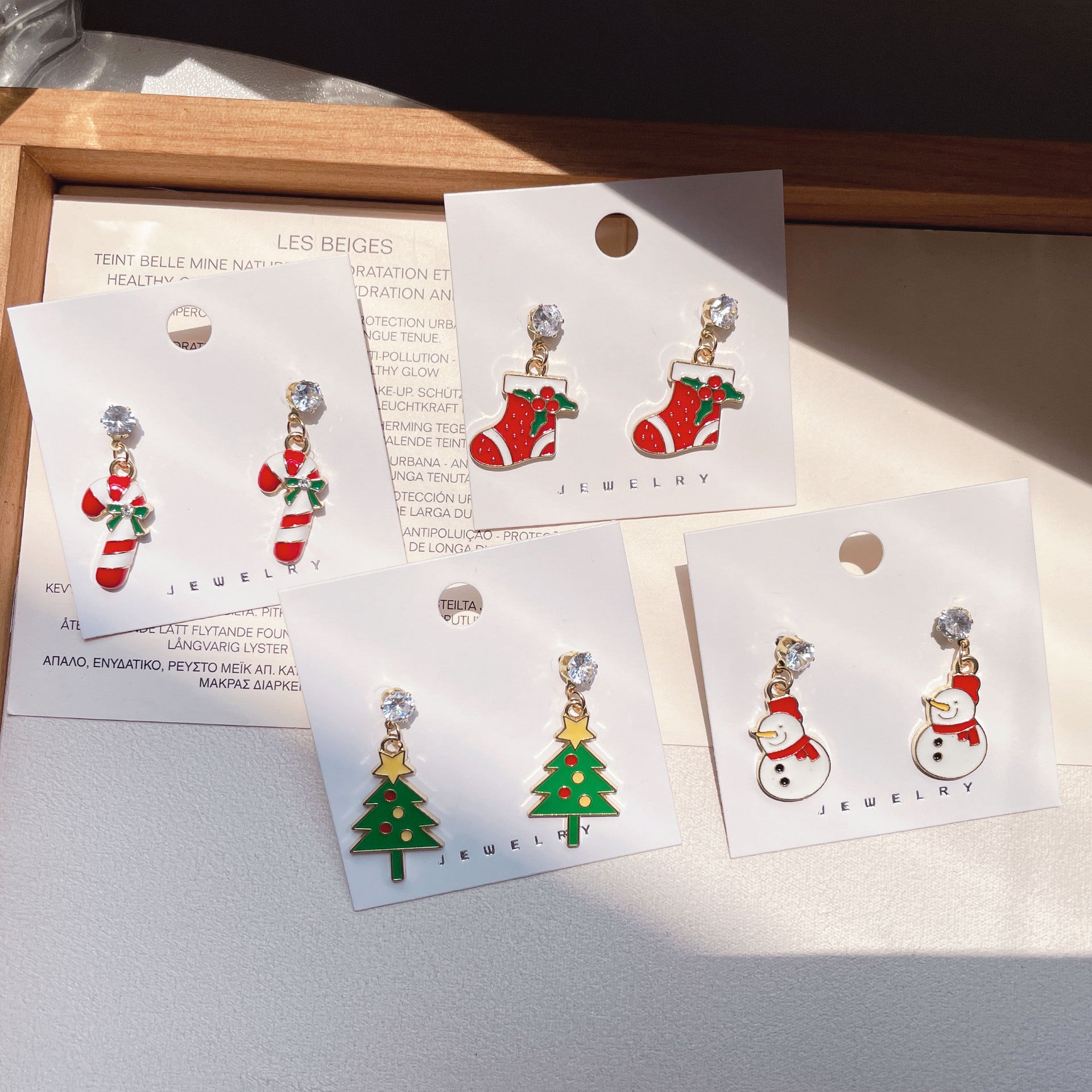 Wholesale Christmas Cute Santa Elk Earrings ACC-ES-Yijia004