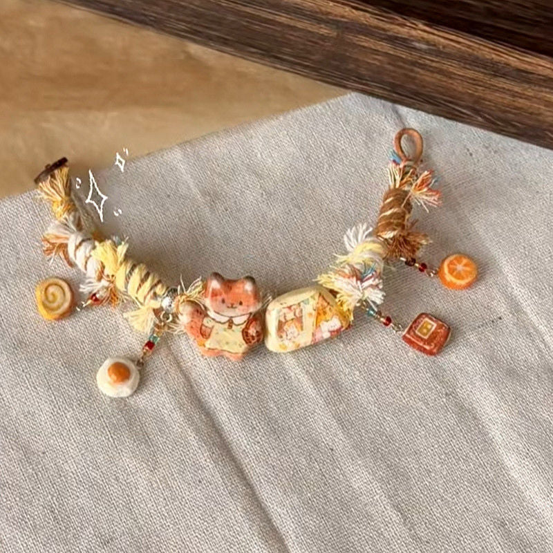 Wholesale Little Fox  Retro Ethnic Style Hand-Woven Bracelet