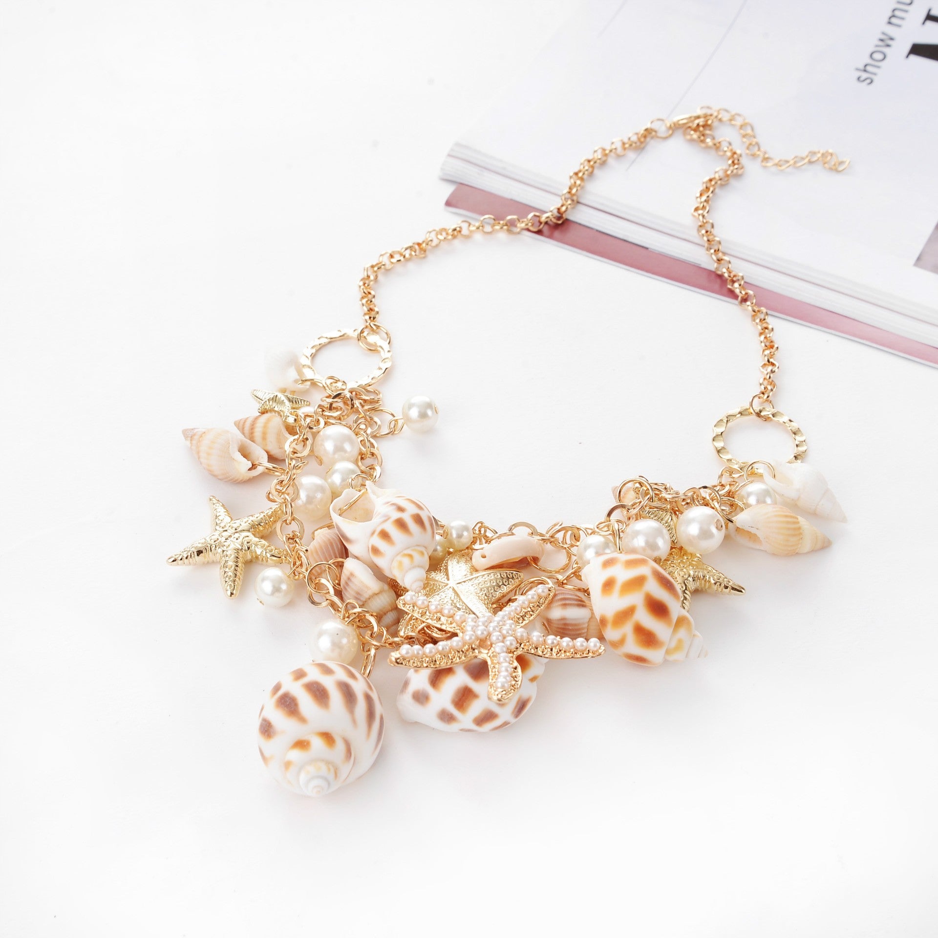 Wholesale Conch Starfish Shell Necklace Long Necklaces Choker Necklaces ACC-NE-Aya003