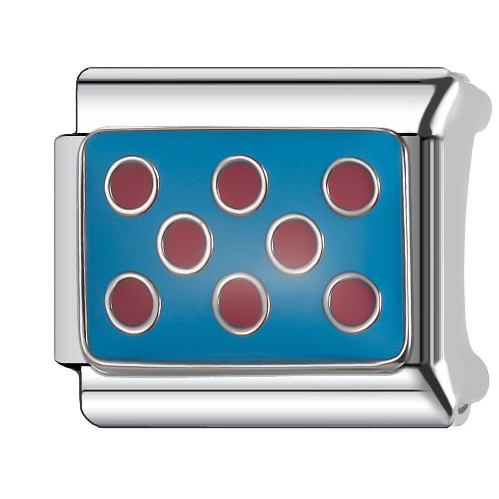 Wholesale Italian Charm Bracelet 9mm DIY Splicing Versatile Grid Series Stainless Steel Composable Bracelet