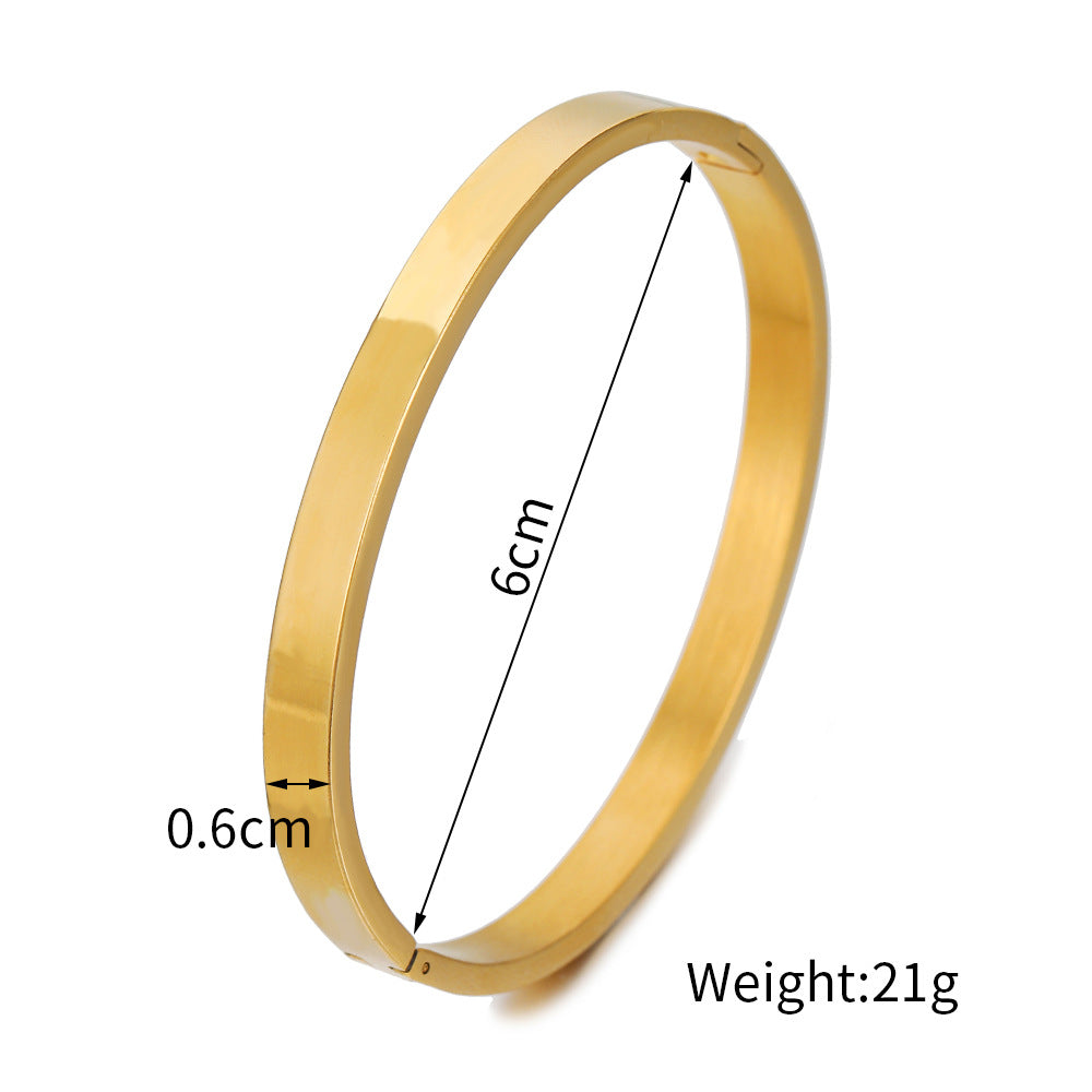 Wholesale Titanium steel 18k gold-plated bracelet