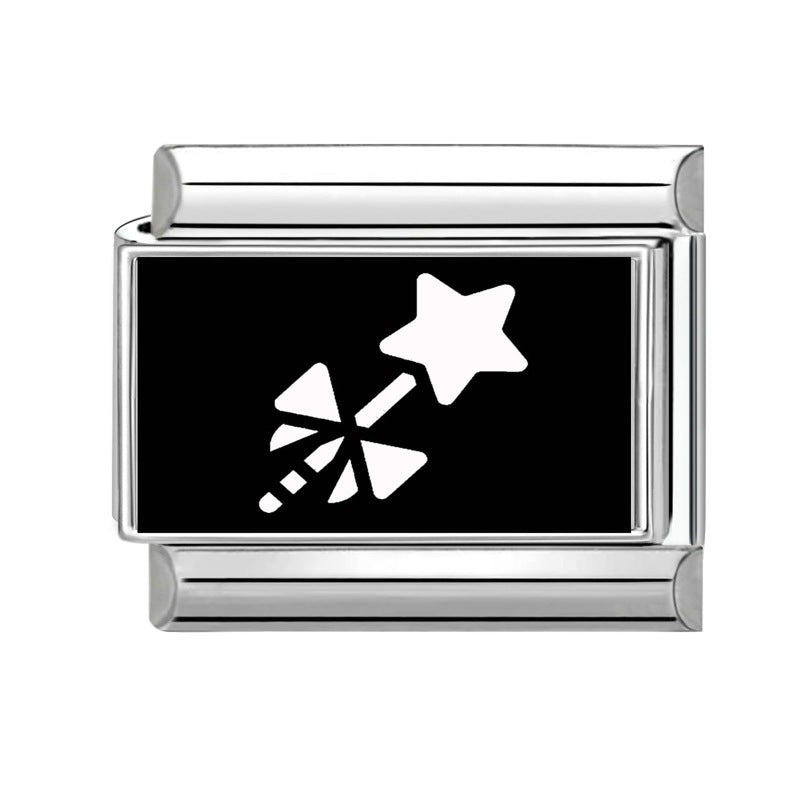 Wholesale  9mm Italian Charm Starter Bracelets DIY square Single Section Creative Stainless Steel Composable Bracelet