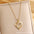 Wholesale Titanium Steel Plated 18K Gold English Letter Pendant Necklace