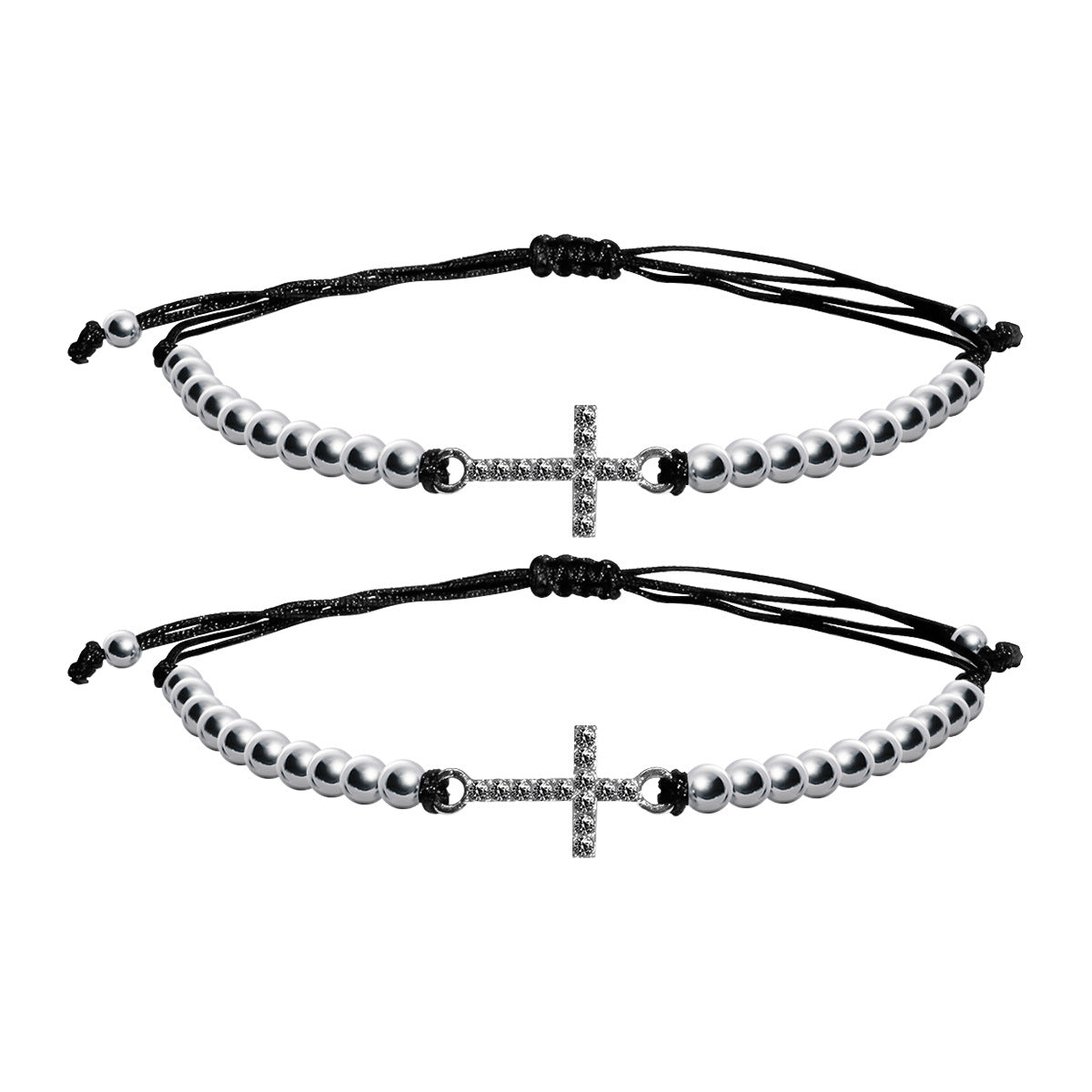 Wholesale  Cross Diamond Beaded Bracelet