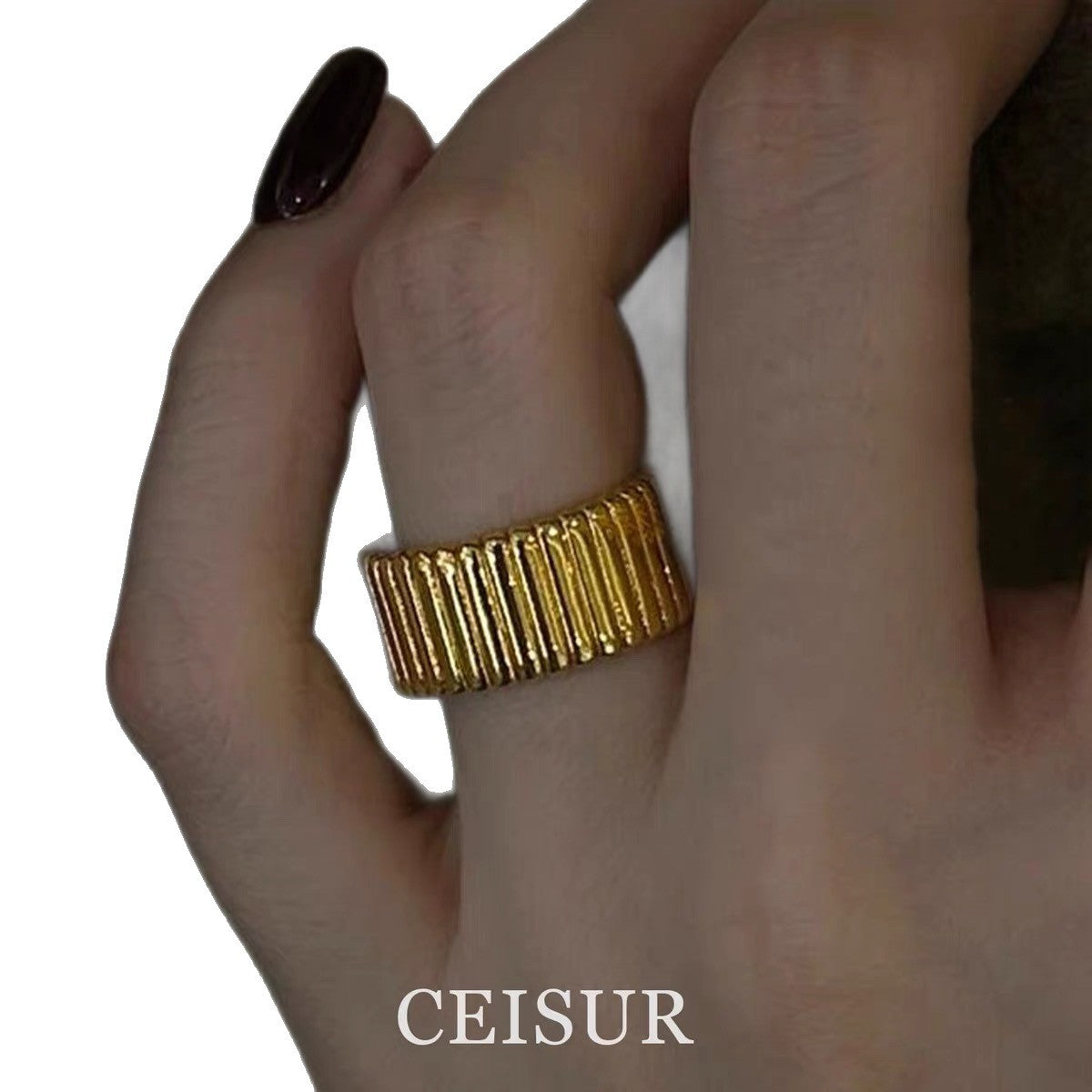 Wholesale Copper Vintage Star Cameo Ring Open Adjustable Jewelry Accessory for Resale