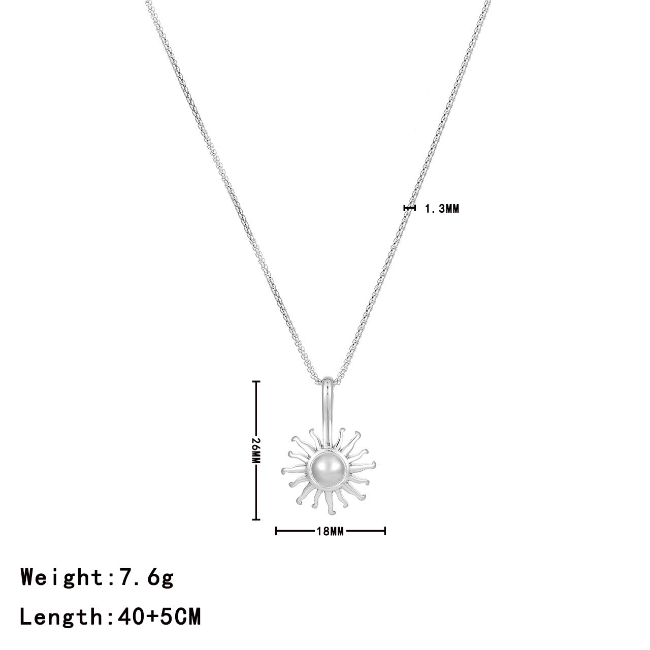 Wholesale Stainless Steel Sunflower Clavicle Necklace