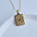 Wholesale Stainless Steel Letter Square Brand Pendant Plated 18K Necklace