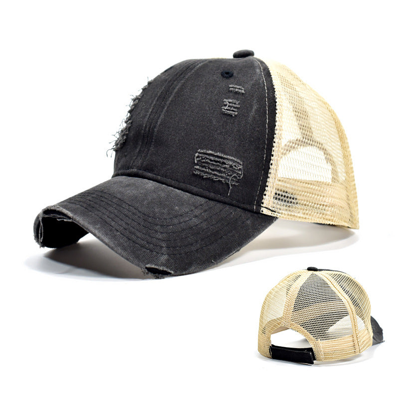 Wholesale Mesh Hat Cotton Hole Plain Baseball Cap ACC-HT-XinMao002