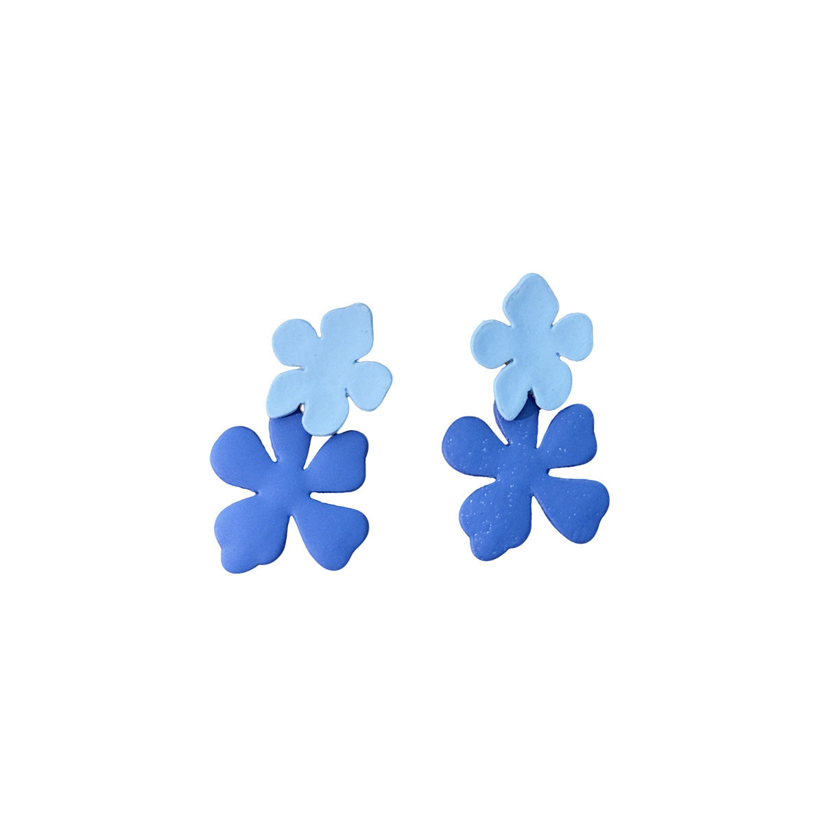 Wholesale Blue flower earrings light luxury earrings
