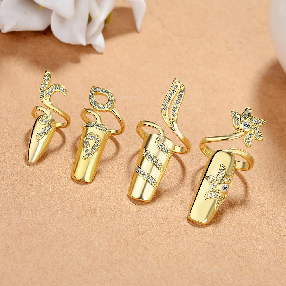 Wholesale creative open knuckle ring nail ring