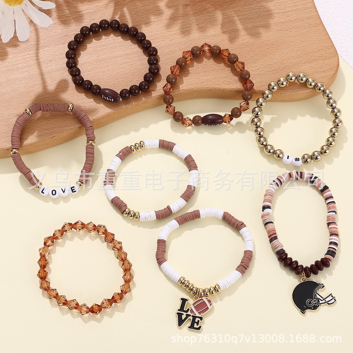 Wholesale  Rugby Soft Ceramic Bracelet suit