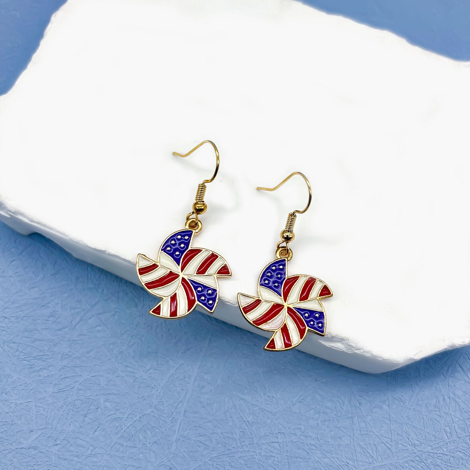 Wholesale Several Zinc Alloy Long Earrings for Independence Day
