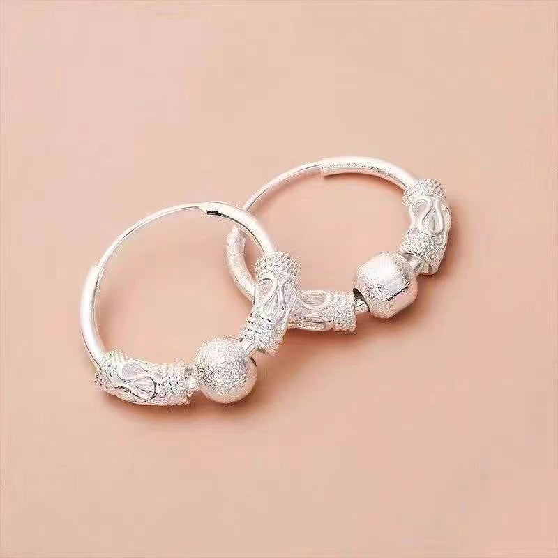 Wholesale 925 Silver Vintage Lucky Earrings