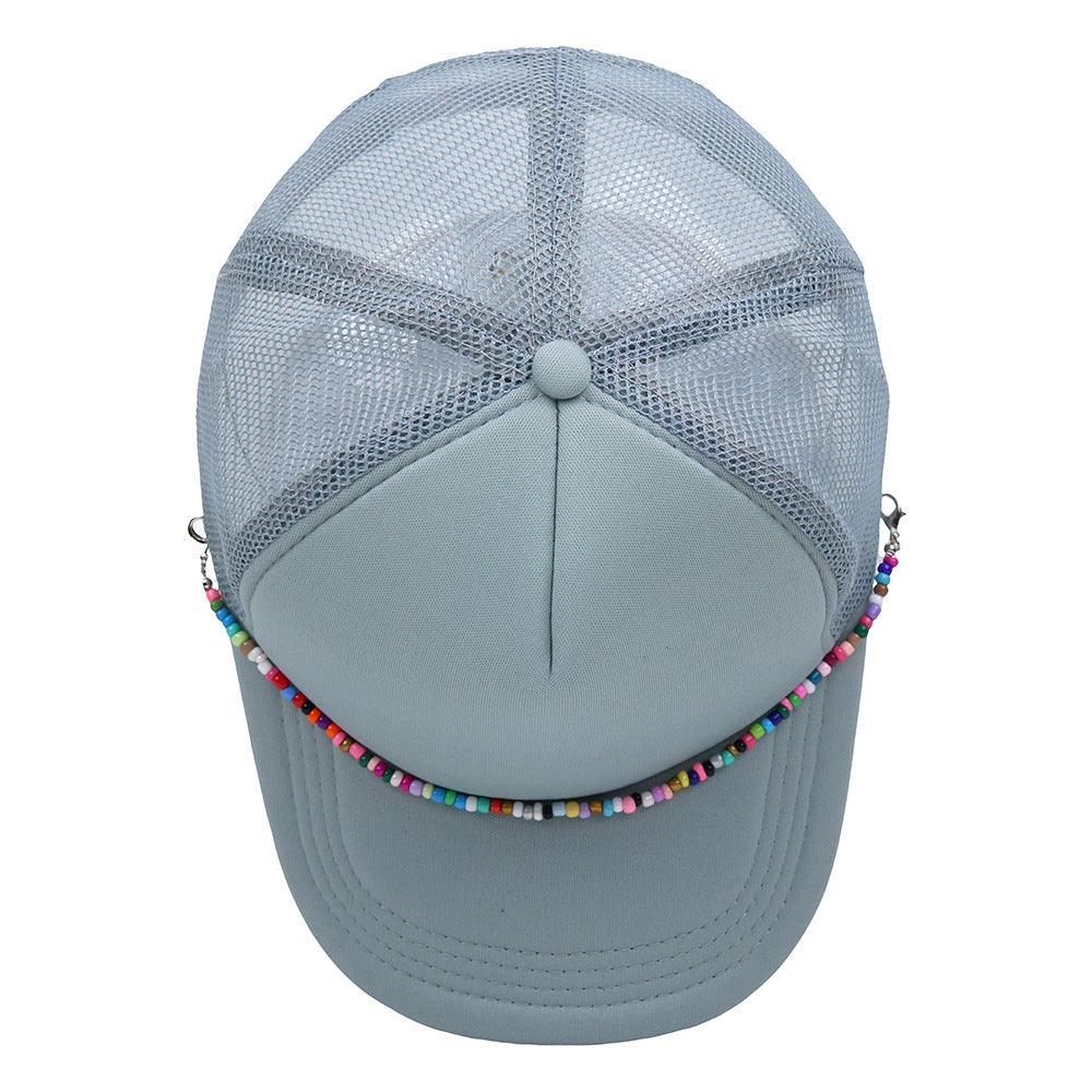 Wholesale Colorful Chain Trucker Cap Mesh Cap Baseball Cap ACC-HT-HaiPu019