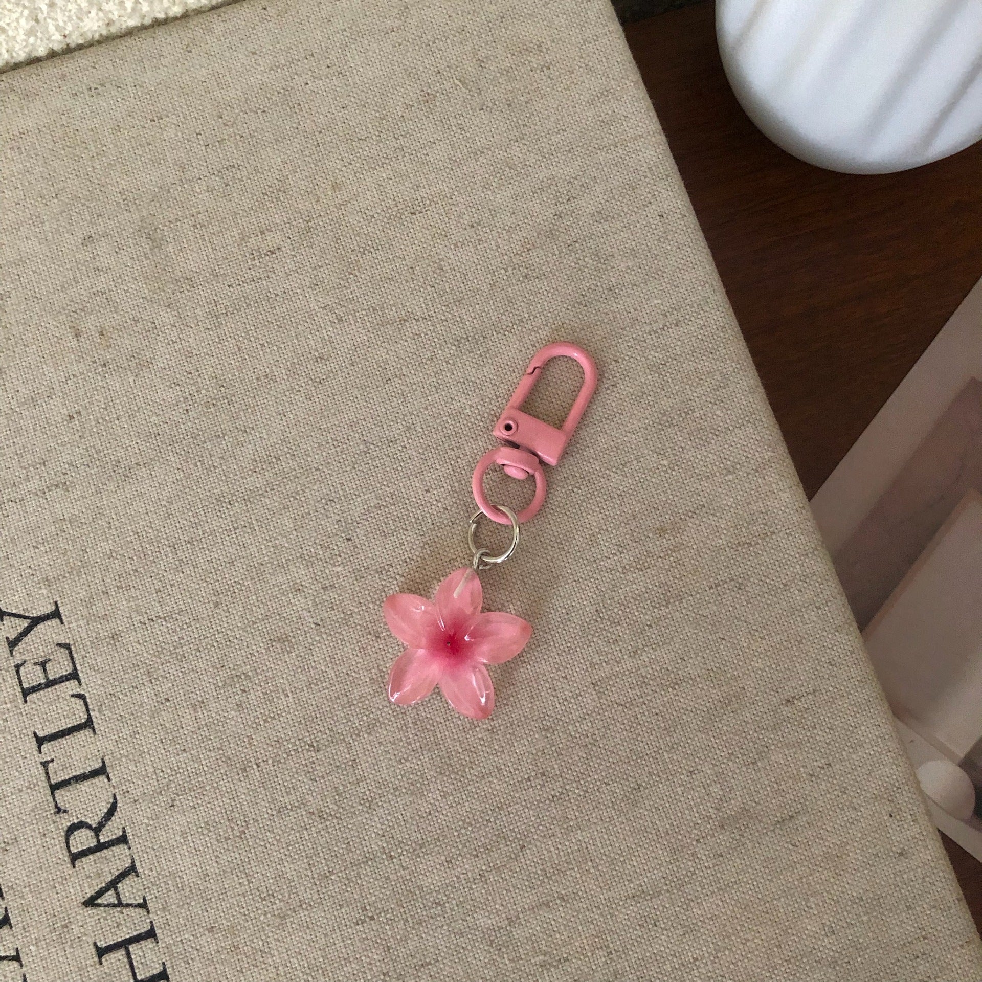 Wholesale Resin Keychain Pendant,  Transparent Purple Trendy Accessory for Bags and Keys