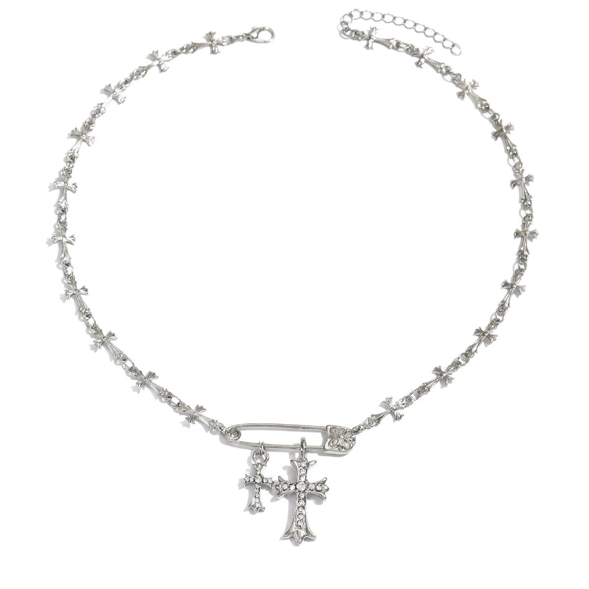 Wholesale Chic Cross Pendant Necklace Alloy Jewelry Accessory for Boutique Resale