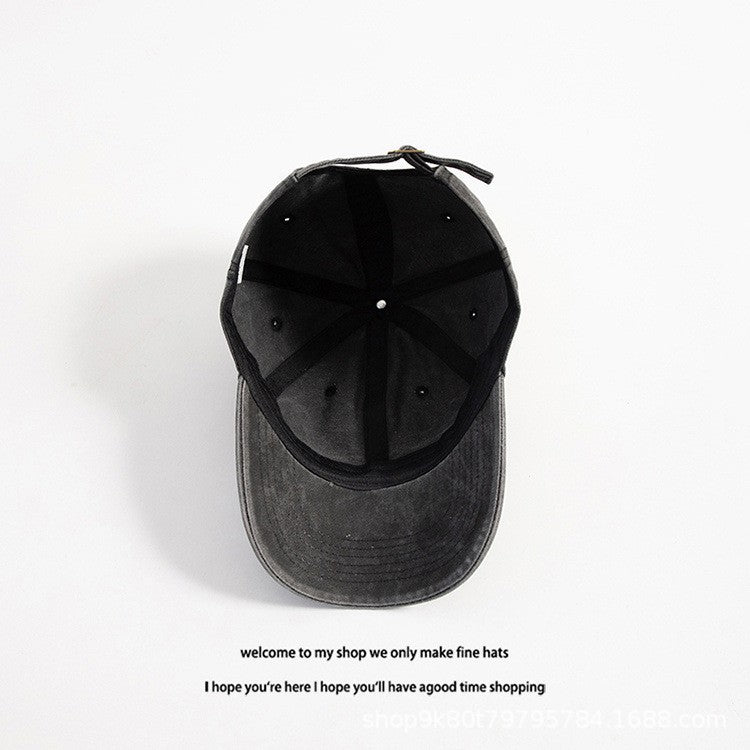 Wholesale  washed cotton printed letters distressed dad hat retro baseball cap