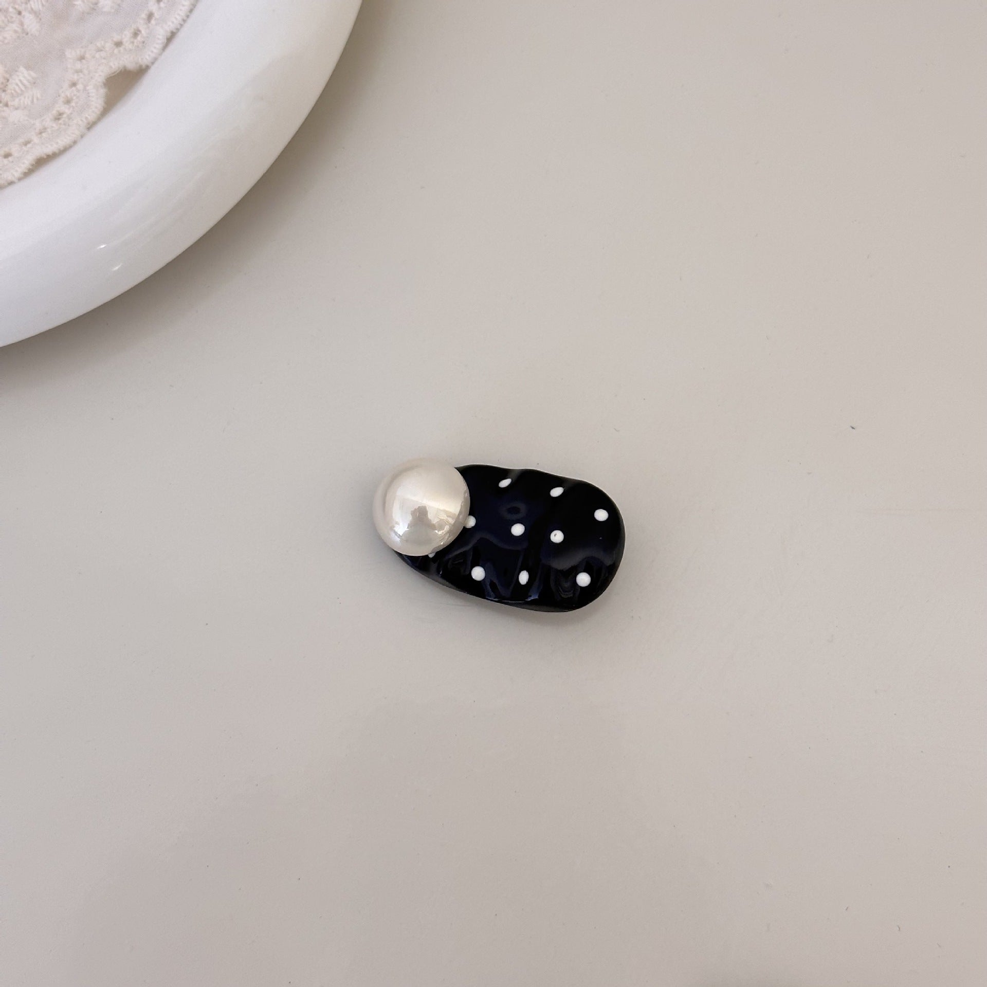 Wholesale  Pearl Wave Dot  Clip Hairpin Hair Clips