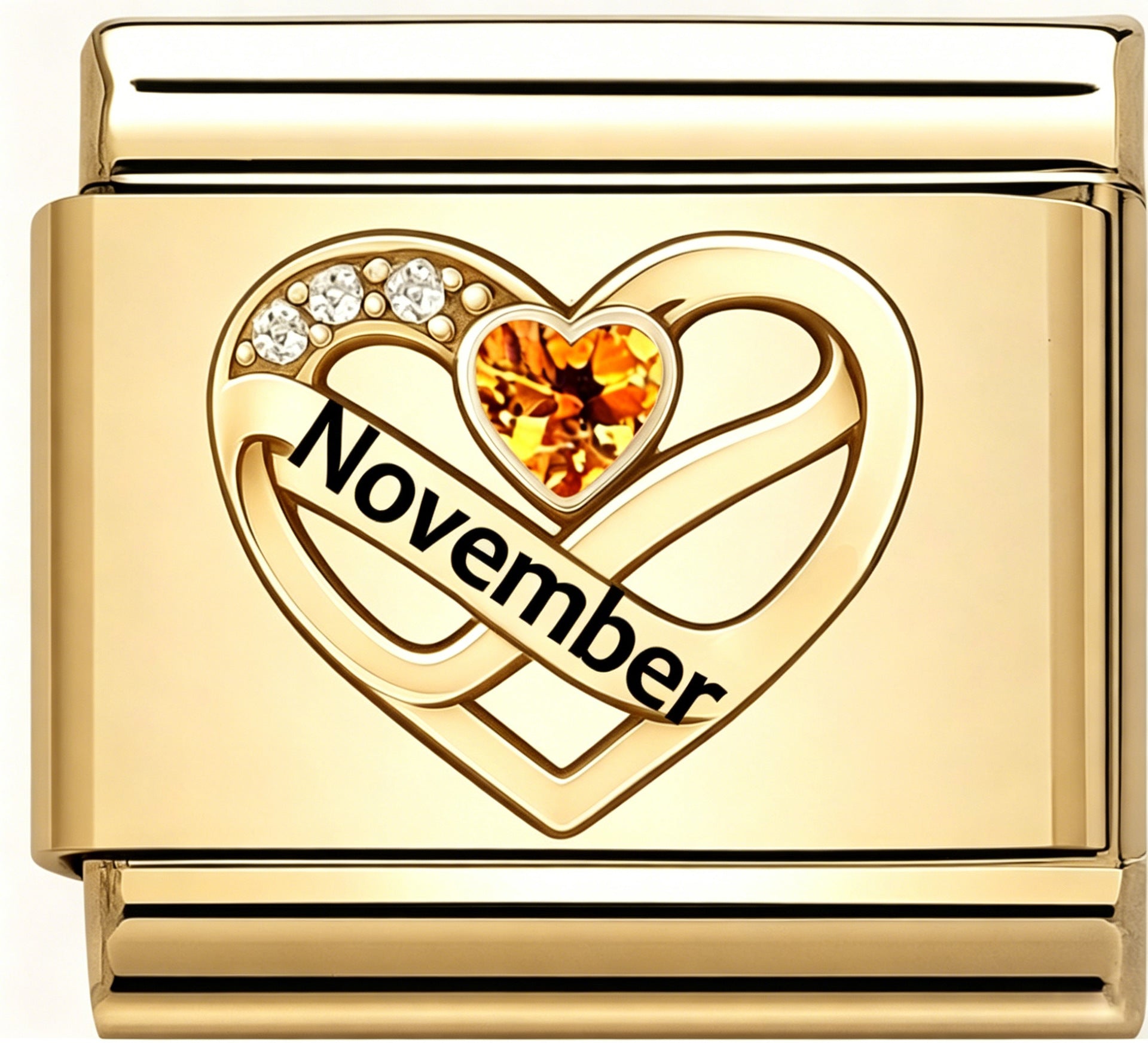 Wholesale DIY Italian Charms Bracelet Stainless Steel Month Love Heart Pattern Boutique Resale
