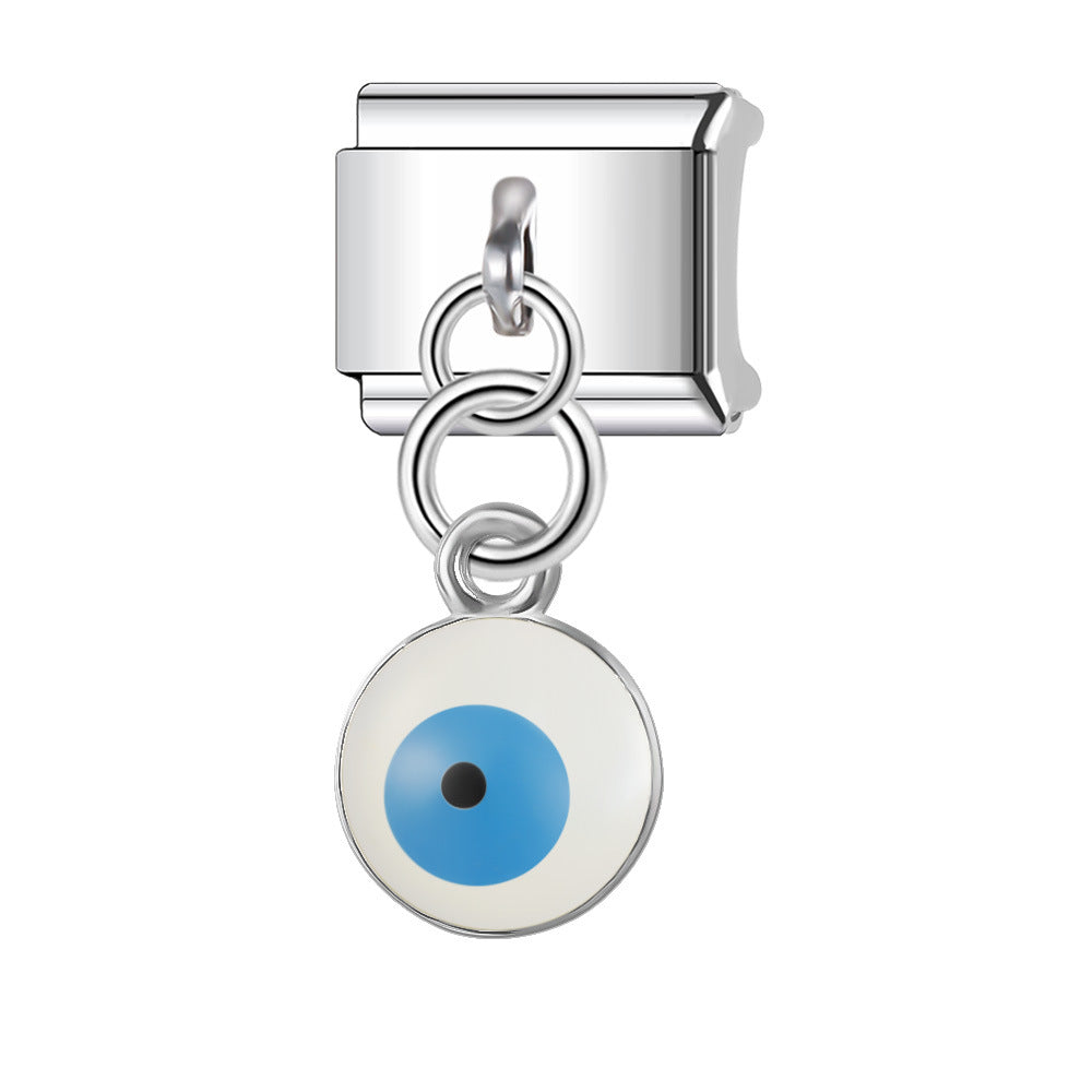 Wholesale Italian Charm Bracelet 9mm DIY Splicing Eyes Stainless Steel Composable Bracelet