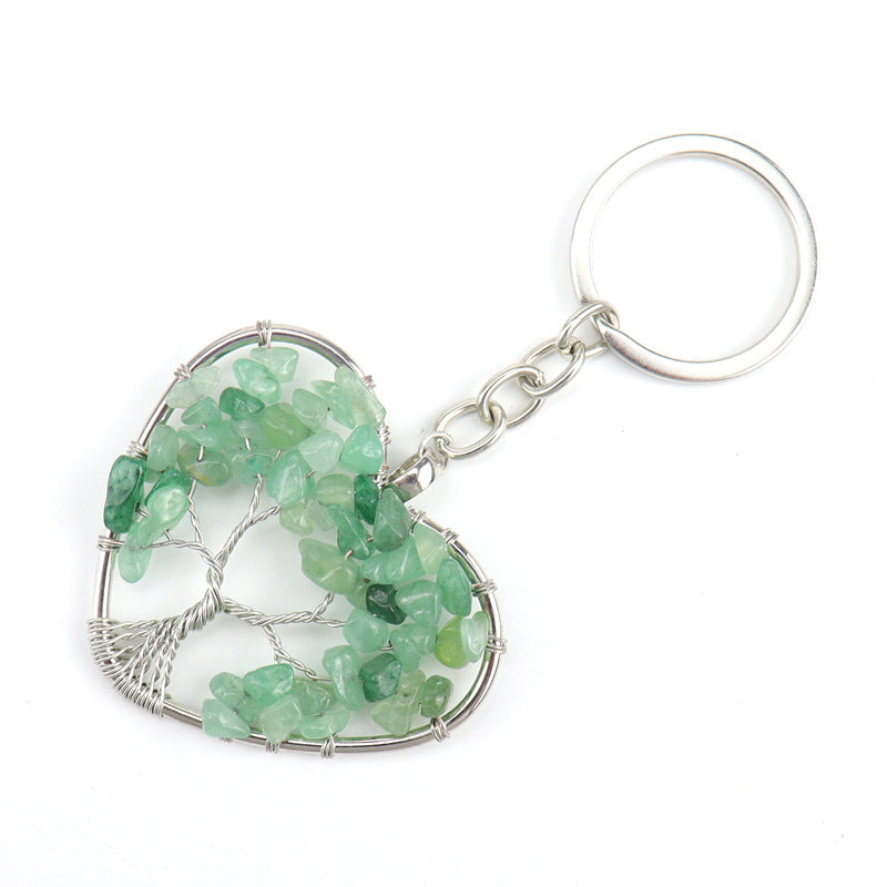 Wholesale Chic Crystal Heart Tree Keychain Pendant,  Decorative Bag Charm for Graduation Gift