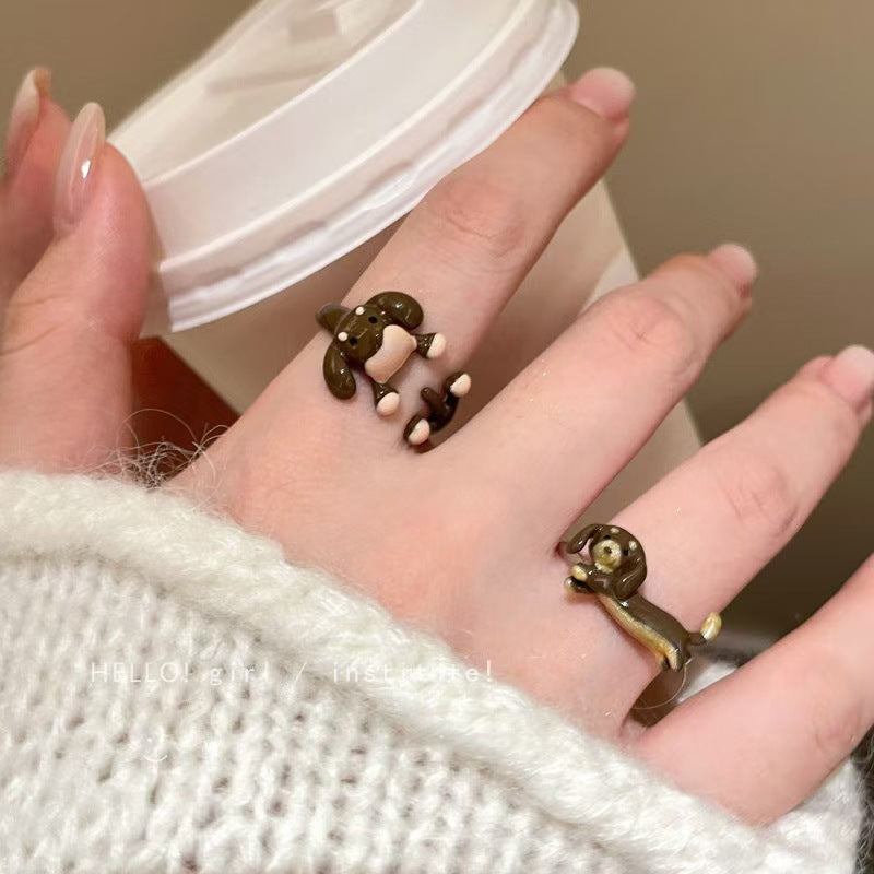 Wholesale Cartoon Cute  Dog Ring