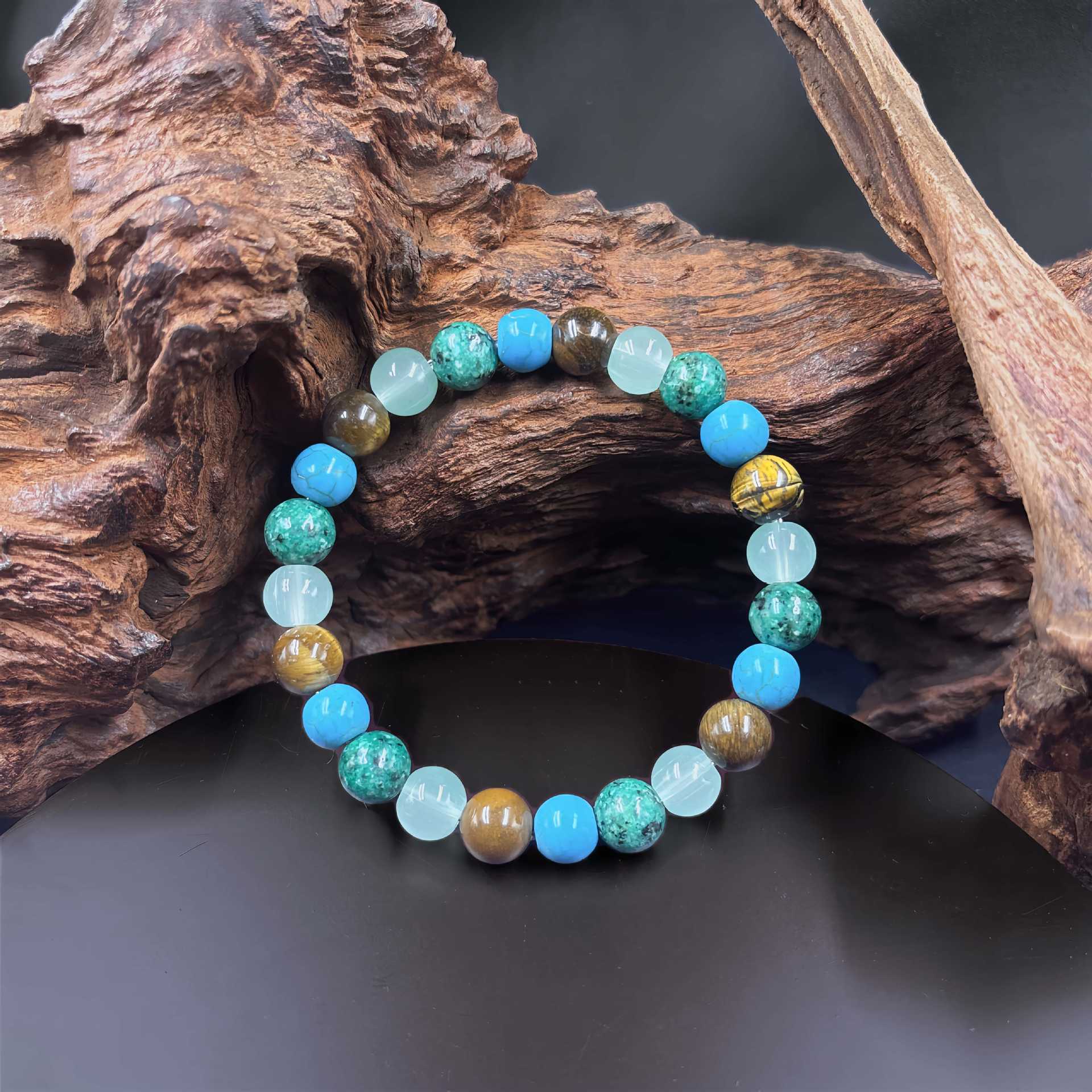 Wholesale Tiger Eye Turquoise Aventurine Stretch Bracelet