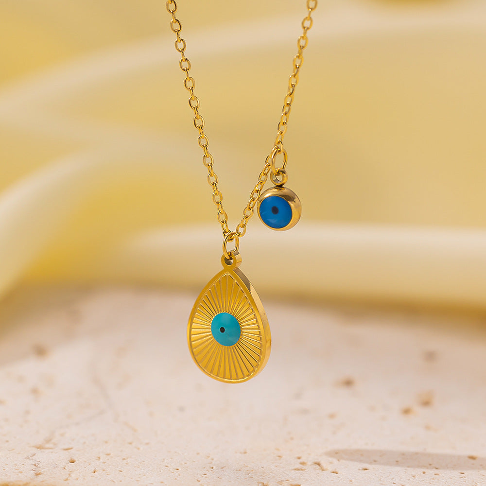 Wholesale Retro Irregular Titanium Steel Necklace Plated 18K Gold Multi-layered Necklace Gold Plated Necklace ACC-NE-Tais004