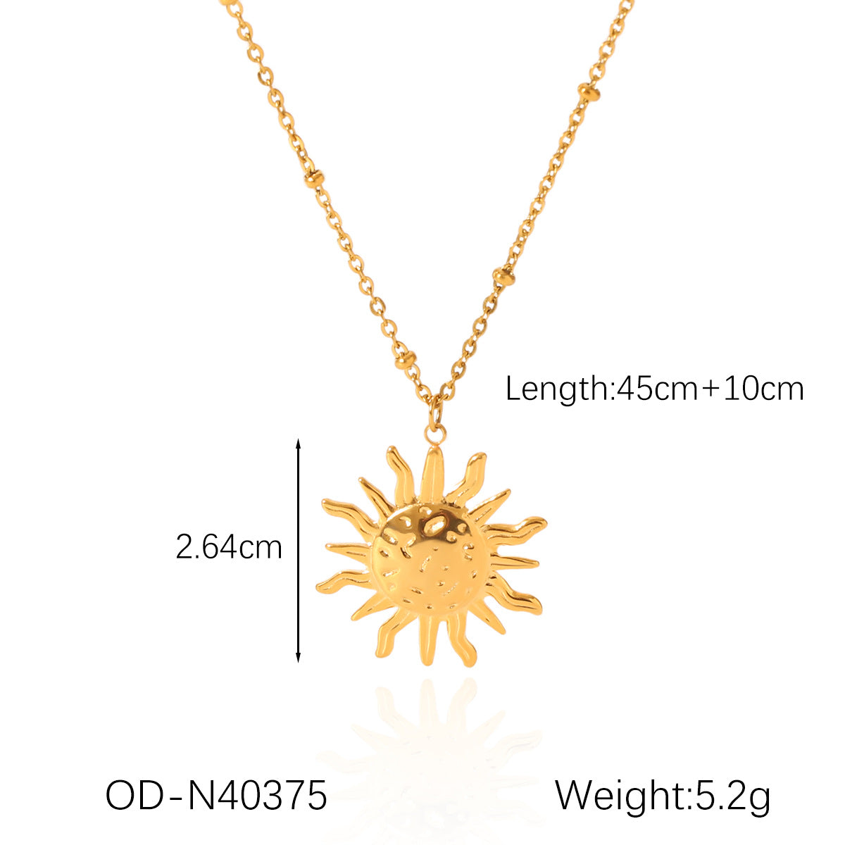 Wholesale  golden light totem titanium steel necklace