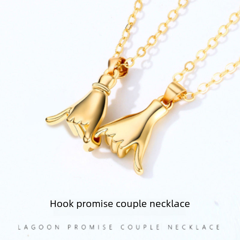 Wholesale  hook couple pendant design sense Valentine's Day necklace