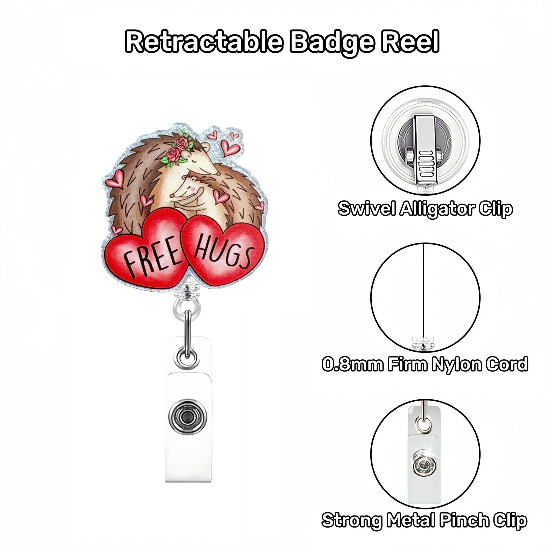 Wholesale  Valentine' s Day Love Animal Romantic Badge Reels