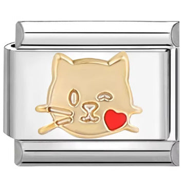 Wholesale Italian Charm Bracelet 9mm DIY Splicing Removable Color Cat Stainless Steel Composable Bracelet