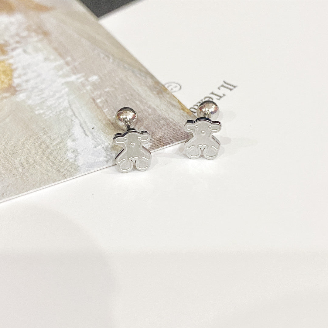 Wholesale Titanium Steel Animal Screw Earrings ACCVIP-ES-YZXW004