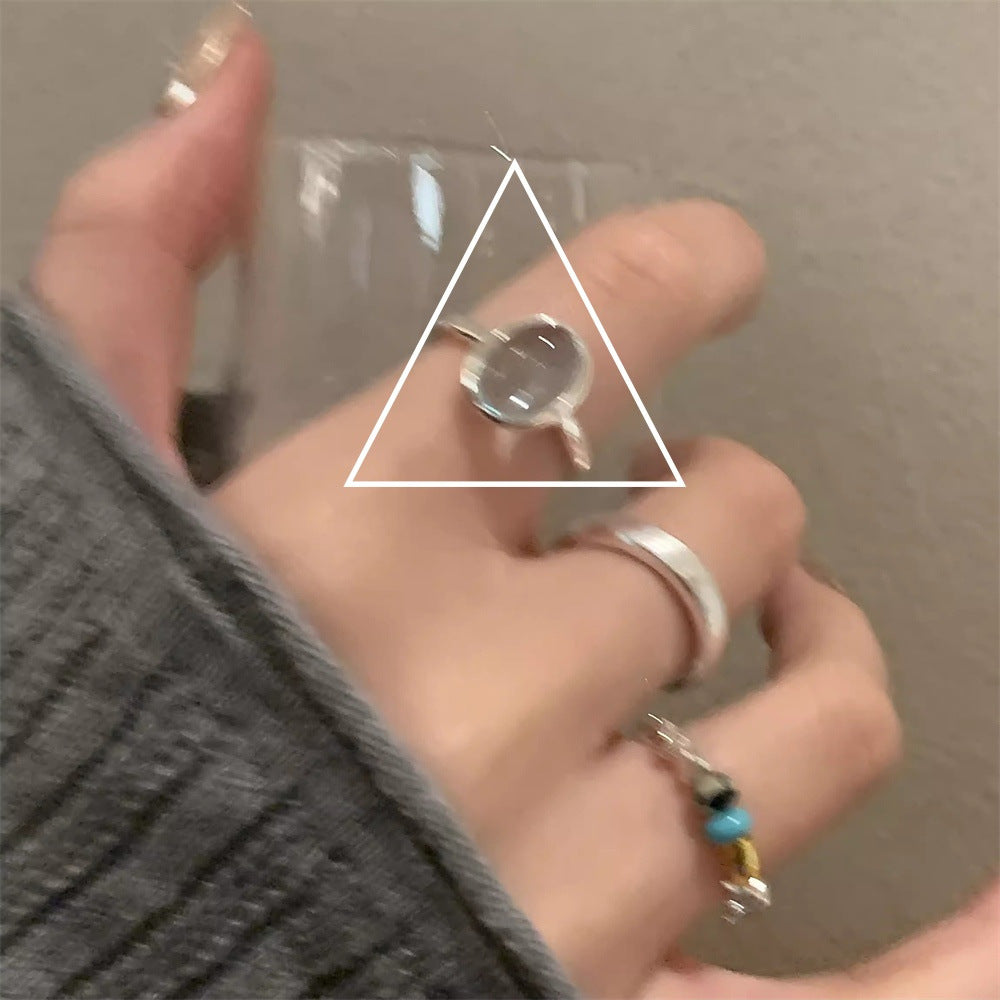 Wholesale Love Zircon Ring Sparkling Diamond Open Index Finger Ring Hearts Rings ACC-RS-Yues002