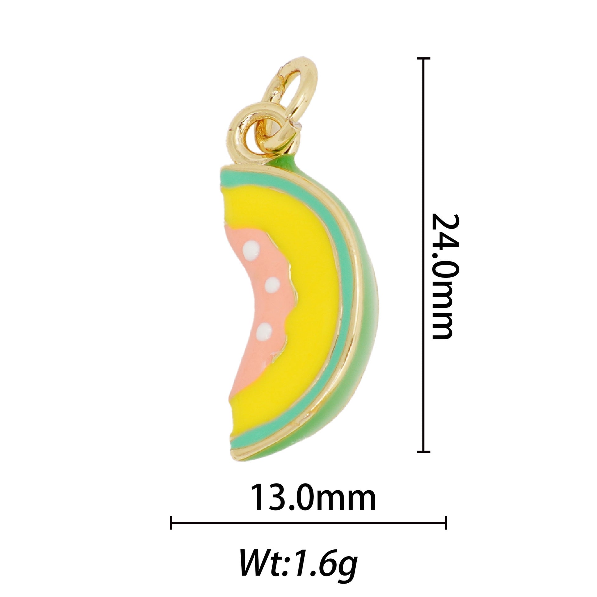 Wholesale 10pcs Cute 18k Copper Fruit DIY Necklace Pendant