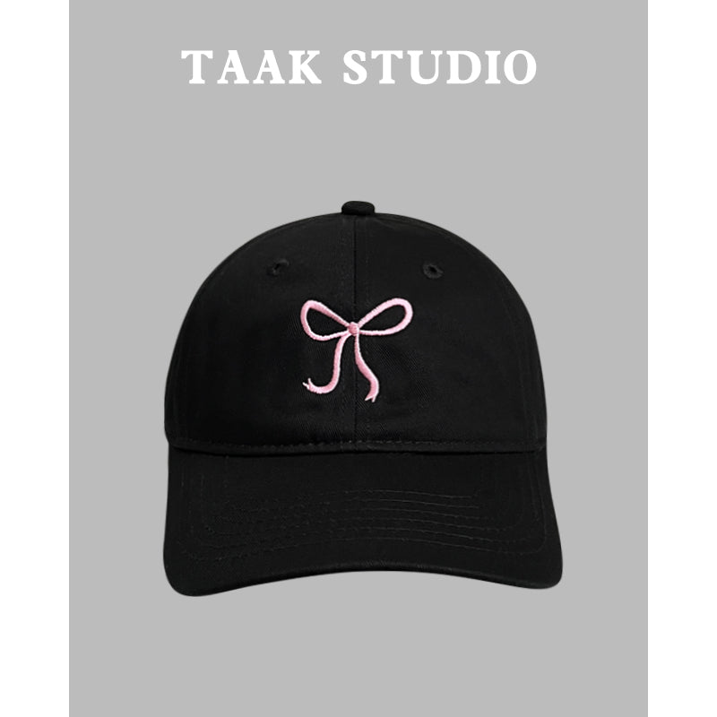Wholesale Pink Bow Embroidered Cotton Baseball Hat ACC-HT-LuXi001