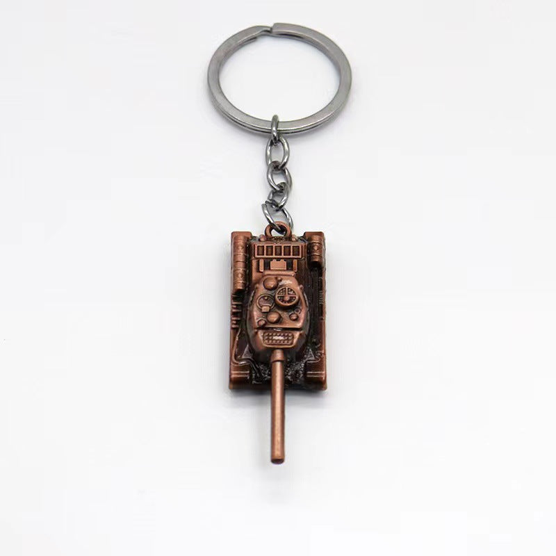 Wholesale  Creative Men's Car Pendant Personality World of Tanks Keychains